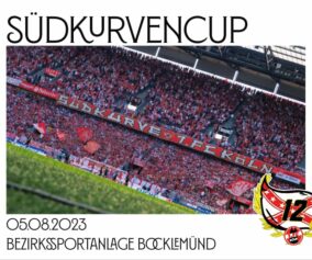 Bild zeigt die Südkurve im Müngersdorfer Stadion.