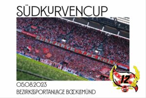 Bild zeigt die Südkurve im Müngersdorfer Stadion.