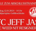 Alle zum Abschlusstraining!