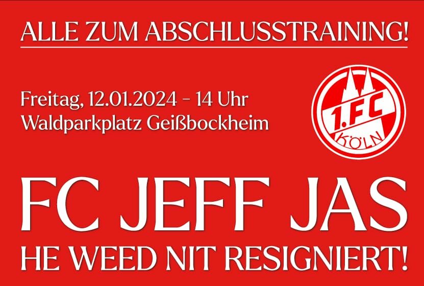 Alle zum Abschlusstraining!