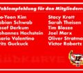 Wahlempfehlung für den Mitgliederrat.