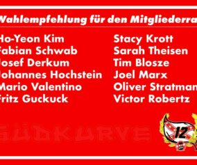 Wahlempfehlung für den Mitgliederrat.